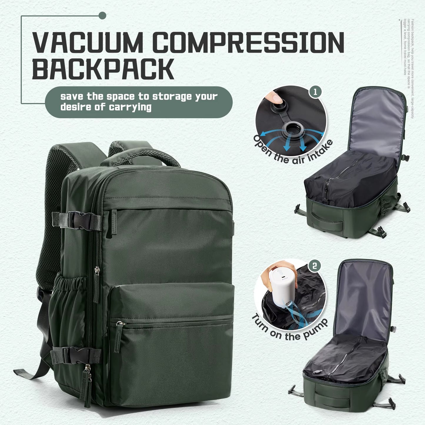 Vacuum Compression Ryanair Approved Backpack