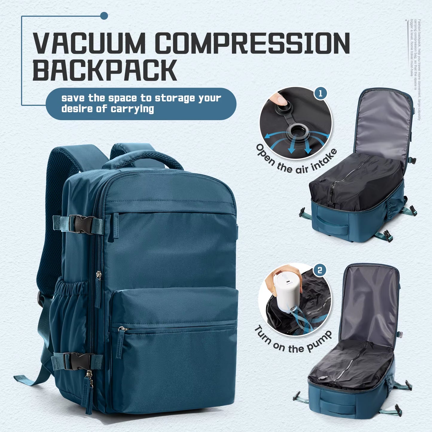 Vacuum Compression Ryanair Approved Backpack
