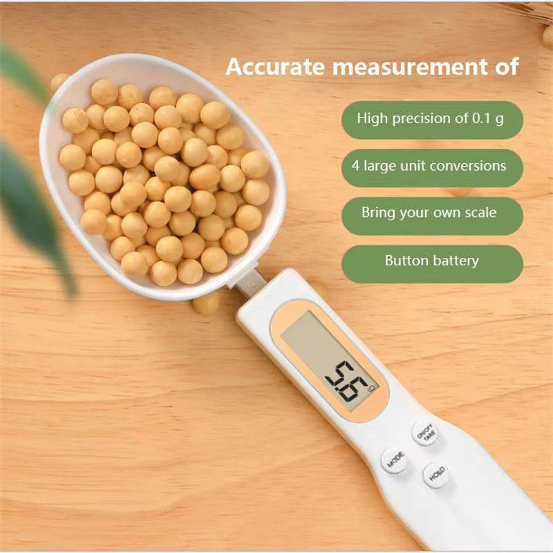 1Pc LCD Digital Measurement Adjustable Weighing Spoon