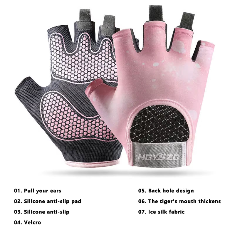 1Pair Women Gym Lifting Gloves