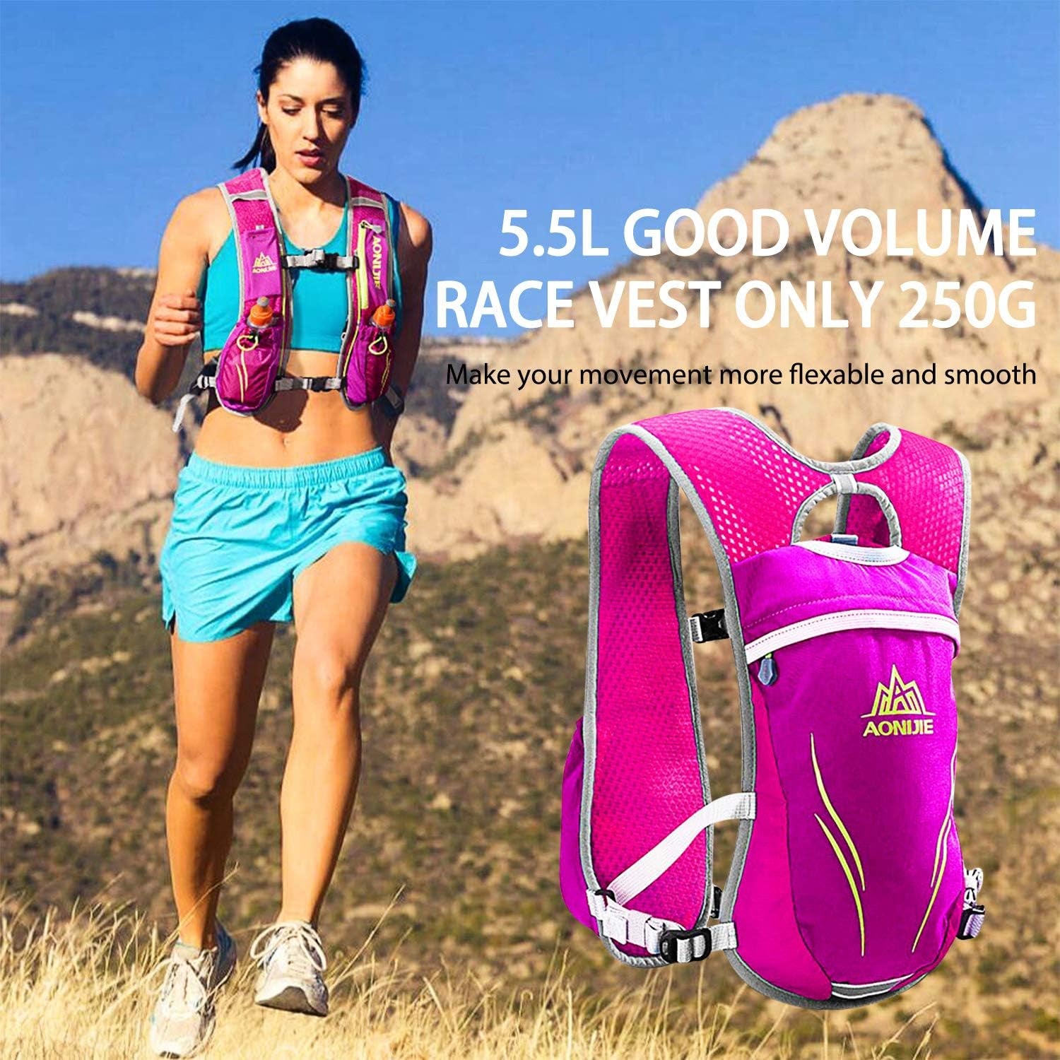 Hydration Pack Backpack,5.5L Running Hydration Vest