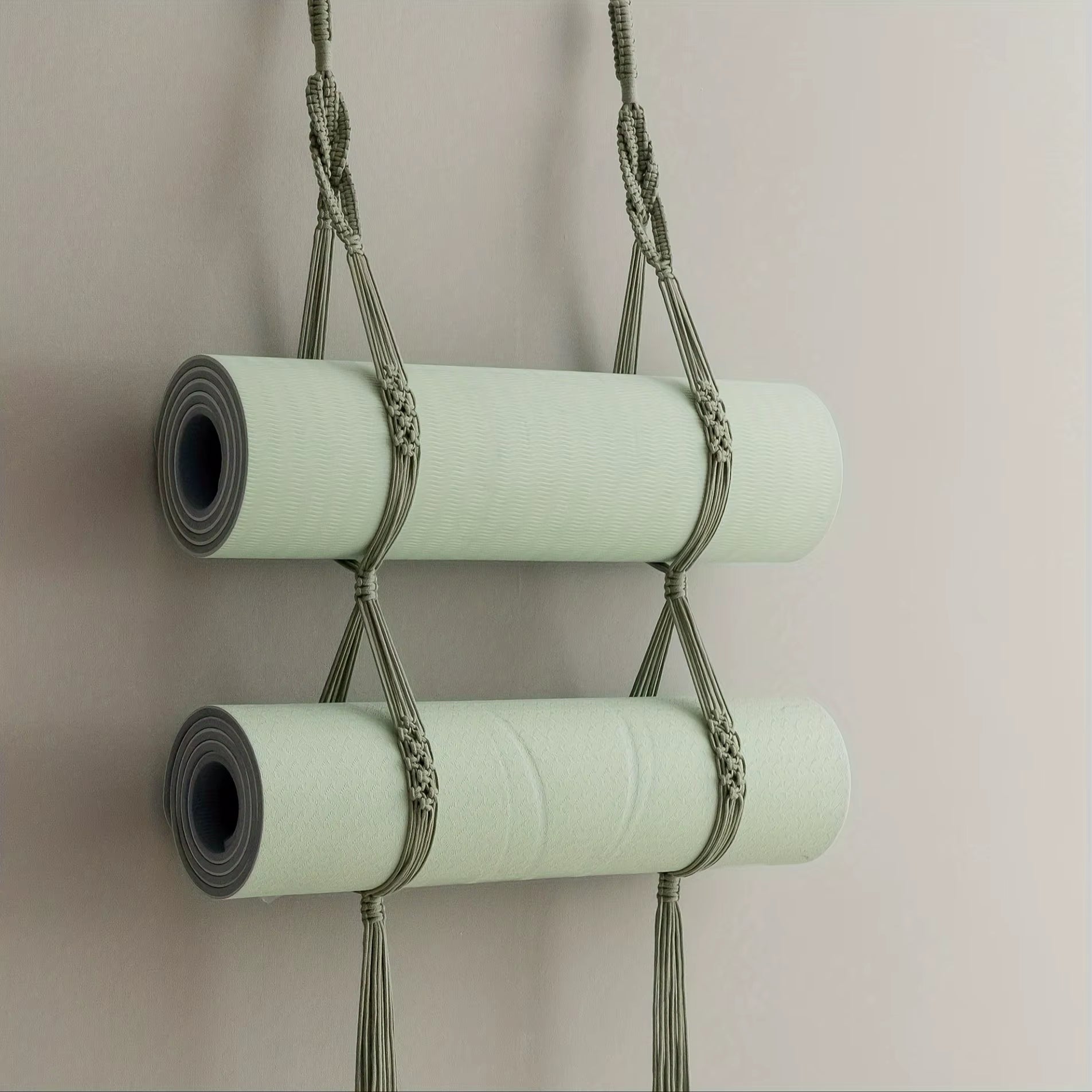 Handwoven Macrame Cotton Yoga Mat Holder